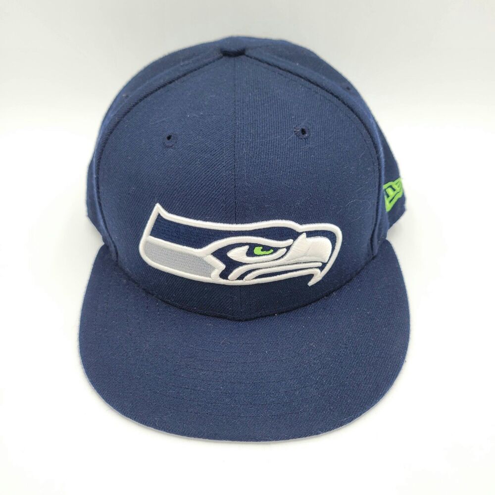 New Era Seattle Seahawks 59Fifty NFL Fitted Hat Size 7 1/2